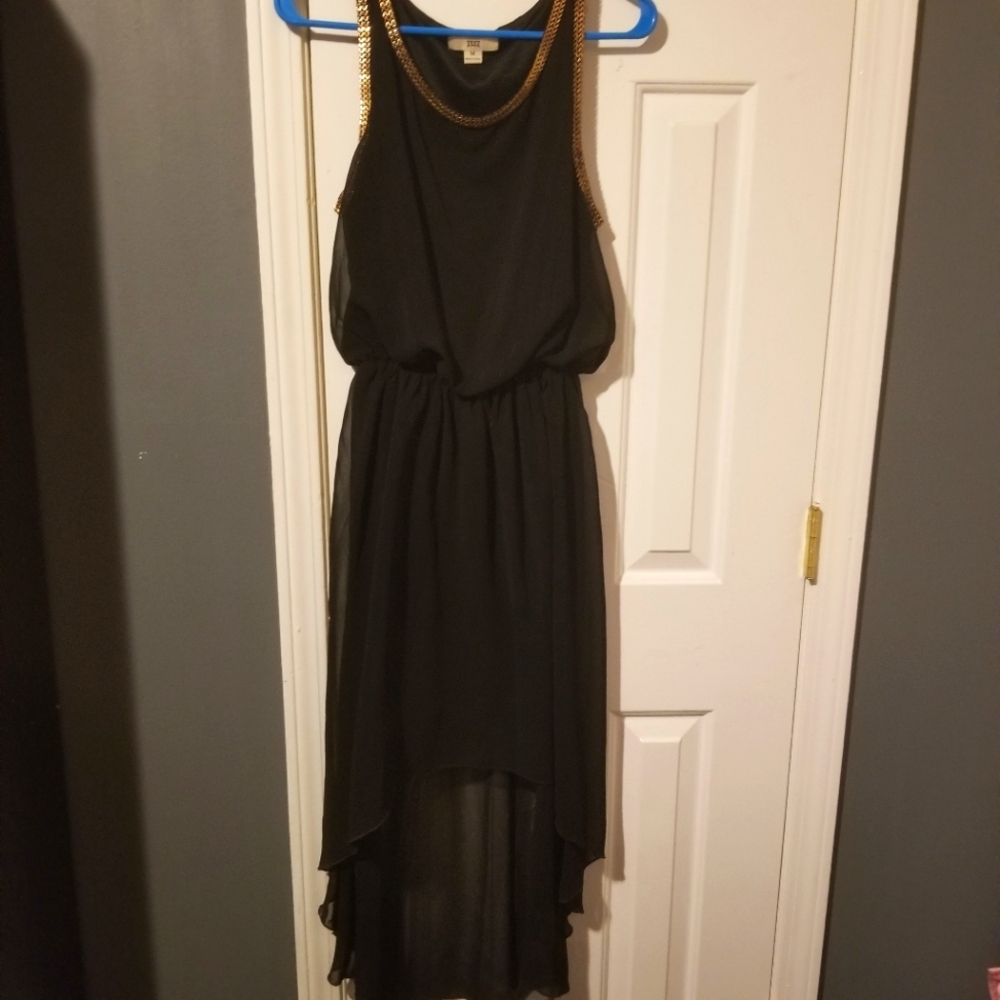 Black high low dress